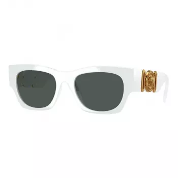Versace VE4479U31487 Gafas de sol mujer Cat-Eye, montura negra, lentes grises, 52mm