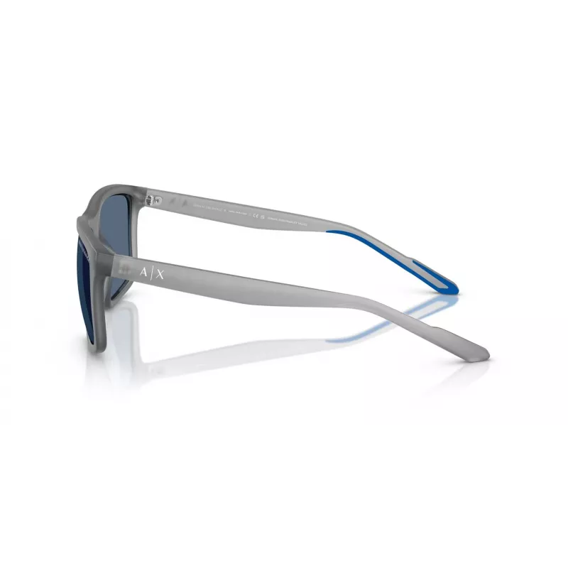 Armani Exchange Gafas de sol rectangulares para hombre AX4149SU 83638 negro mate/gris oscuro