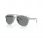 Armani Exchange Gafas de sol rectangulares para hombre AX4156SU83788, montura negro mate, lentes gris oscuro, 59-17-145