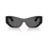 Burberry BE4450U300187 Gafas de sol para mujer, montura negro brillante, lentes gris oscuro, 54mm