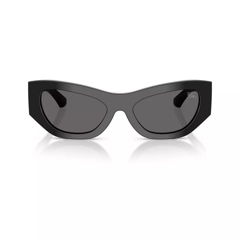 Burberry BE4450U300187 Gafas de sol para mujer, montura negro brillante, lentes gris oscuro, 54mm