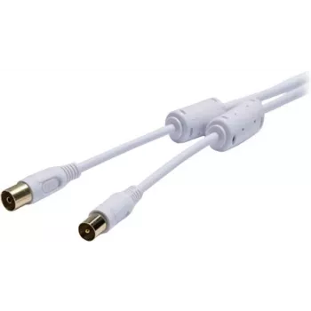 Vivanco Cable de conexión de antena SAT 10 m blanco VVAN75FEDBGW
