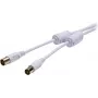 Vivanco Cable de conexión de antena SAT 10 m blanco VVAN75FEDBGW