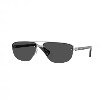 BURBERRY Gafas de sol para hombre BE3164 aviador, montura gunmetal, lentes gris oscuro, 62mm BE3164-100587