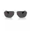 BURBERRY Gafas de sol para hombre BE3164 aviador, montura gunmetal, lentes gris oscuro, 62mm BE3164-100587