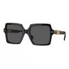 Versace VE4441 GB1-87 Gafas de sol para mujer, cuadradas, negro/gris, 55mm