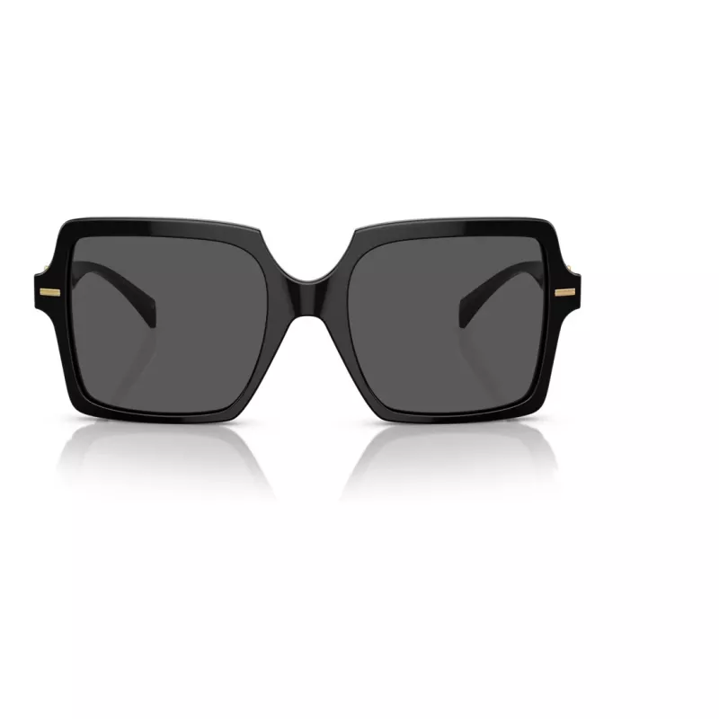 Versace VE4441 GB1-87 Gafas de sol para mujer, cuadradas, negro/gris, 55mm