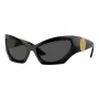 Versace VE4450-GB1-87 Gafas de sol para hombre, montura negra, lentes grises, 60/16/125 mm