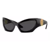 Versace VE4450-GB1-87 Gafas de sol para hombre, montura negra, lentes grises, 60/16/125 mm