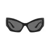 Versace VE4450-GB1-87 Gafas de sol para hombre, montura negra, lentes grises, 60/16/125 mm