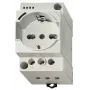 Finder 7U.00.8.230.0000 Toma Schuko para carril DIN, 230 V AC, 16 A, gris RAL 7035
