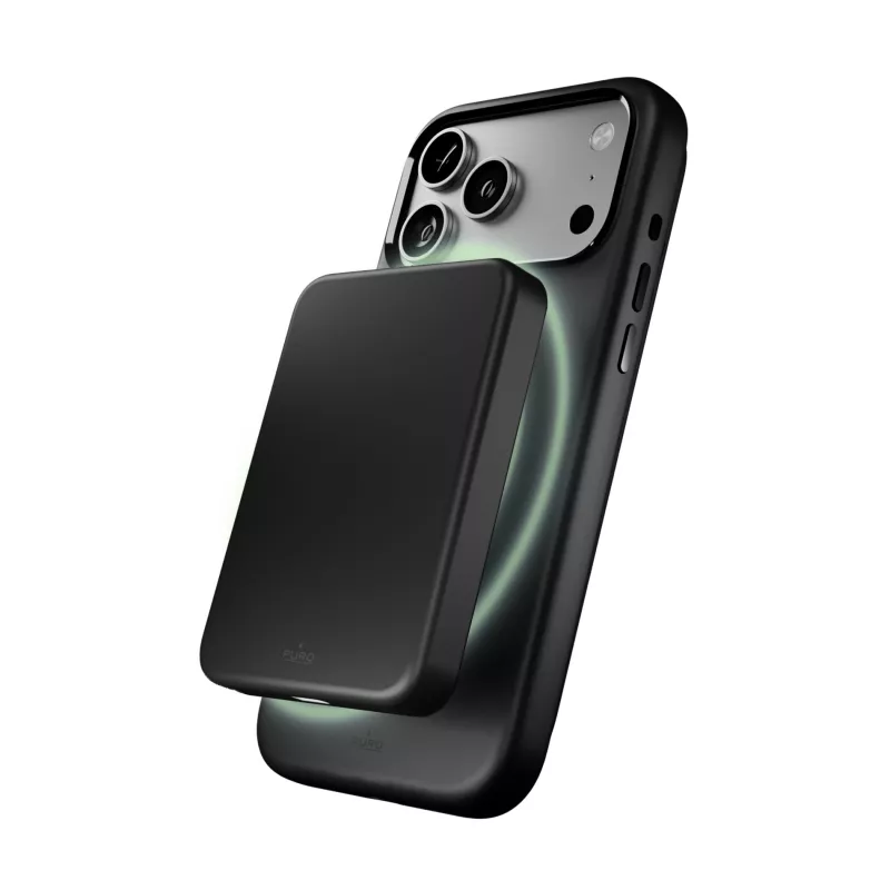 PURO Icon Funda magnética para Apple iPhone 17 Pro Max negra compatible con MagSafe