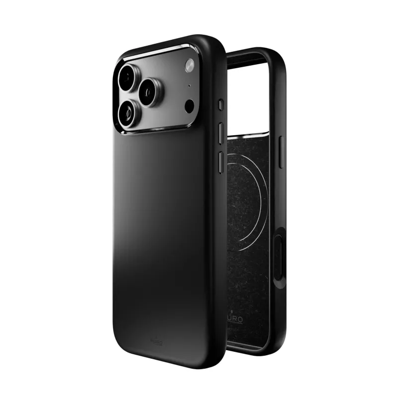 PURO Icon Funda magnética para Apple iPhone 17 Pro Max negra compatible con MagSafe