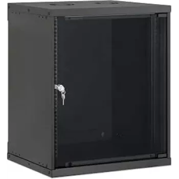 Intellinet Rack de pared 19 pulgadas, Basic Line, 12U, 400 mm de profundidad, Negro RAL 9005 (716697)