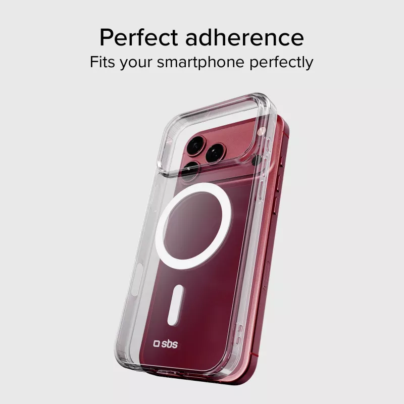 SBS Light Mag Cover Funda para iPhone 18 Pro Max / 17 Pro Max, compatible con MagSafe, transparente
