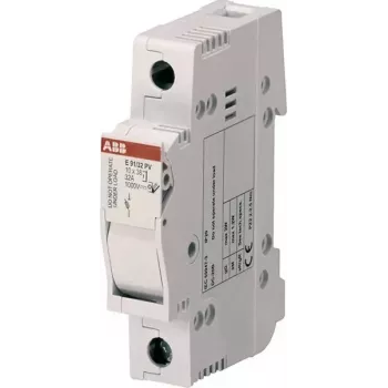 ABB STOTZ-KONTAKT E91/32PV Seccionador portafusibles, 2 polos, 32 A, 1000 V DC, gPV cilíndrico 10x38 mm, carril DIN 2CSM204713R1801