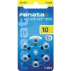Renata ZA10 Pila para audífonos zinc-aire PR70 105 mAh 1,4 V pack de 6 ZA10.DP6 0HG
