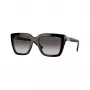 Vogue VO5575SBW448G Gafas de sol de mujer, montura cuadrada de acetato, negra, lentes grises degradadas, 55mm