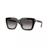 Vogue VO5575SBW448G Gafas de sol de mujer, montura cuadrada de acetato, negra, lentes grises degradadas, 55mm