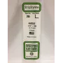 Evergreen Perfil en L de poliestireno 350 x 4 x 4 mm, 3 unidades, blanco