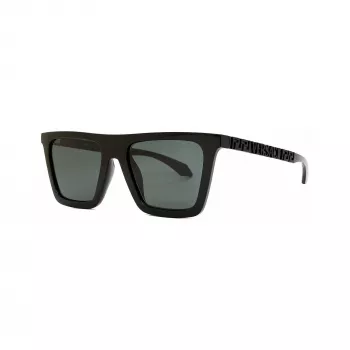 Versace VE4468UGB187 Gafas de sol de mujer estilo cat-eye, montura negra, lentes gris oscuro, 53-19-140 mm