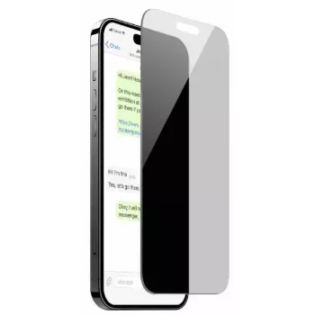 SBS Mobile Protector de pantalla de cristal templado con privacidad para iPhone 15 y iPhone 16 con protección lateral PUSDGPRIPHONE1661