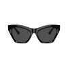 Burberry BE4420U300187 Gafas de sol de mujer, cuadradas, montura negra, lentes gris oscuro, 55mm