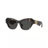 Burberry BE4423F411187 Gafas de sol de mujer, cuadradas, montura negra, lentes grises, 52mm