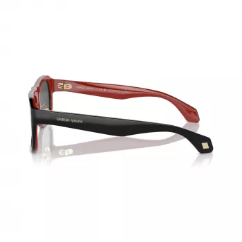 Giorgio Armani Gafas de sol de hombre cuadradas AR8209 6069B1 negro mate gris oscuro 54mm