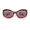 Versace VE4485-54877E Gafas de sol Cat-Eye de mujer, montura Havana, lentes degradadas marrón oscuro, 59mm