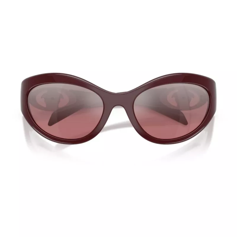 Versace VE4485-54877E Gafas de sol Cat-Eye de mujer, montura Havana, lentes degradadas marrón oscuro, 59mm