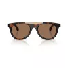 Burberry BE4452U300273 Gafas de sol rectangulares de hombre, montura Havana oscuro, lentes marrones, 53-21-145 mm