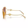 Versace VE4502U55376X Gafas de sol Cat-Eye de mujer, montura rosa transparente, lentes gris oscuro, 58/16/130 mm