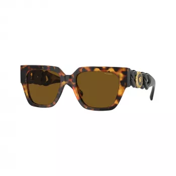 Versace VE4409-511983 Gafas de sol cat-eye para mujer, montura havana, lentes grises degradadas, 54 mm