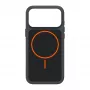 SBS D3O Core Funda para iPhone 18 Pro / 17 Pro, compatible con MagSafe, negra-naranja