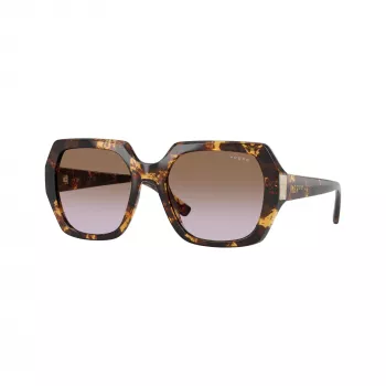 VOGUE gafas de sol para mujer VO5612SB31796 cat eye, montura rosa transparente, lentes gris oscuro, 55mm