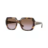 VOGUE gafas de sol para mujer VO5612SB31796 cat eye, montura rosa transparente, lentes gris oscuro, 55mm