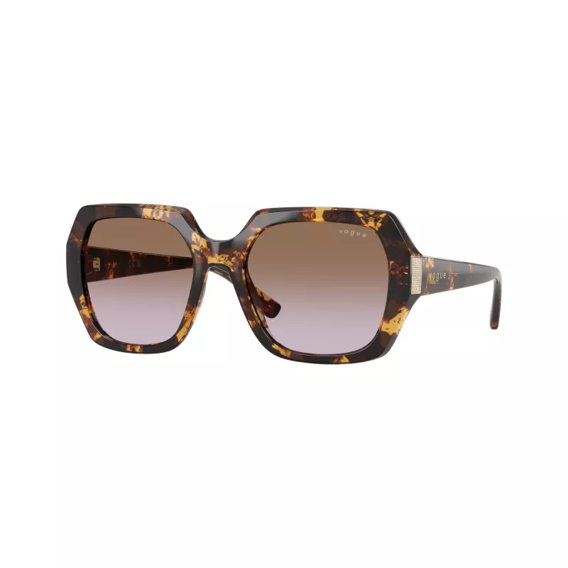 VOGUE gafas de sol para mujer VO5612SB31796 cat eye, montura rosa transparente, lentes gris oscuro, 55mm