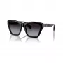 Burberry BE439130018G5 gafas de sol para mujer, cuadradas, acetato, montura negra, lentes grises degradadas, 54mm