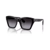 Burberry BE439130018G5 gafas de sol para mujer, cuadradas, acetato, montura negra, lentes grises degradadas, 54mm