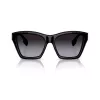 Burberry BE439130018G5 gafas de sol para mujer, cuadradas, acetato, montura negra, lentes grises degradadas, 54mm
