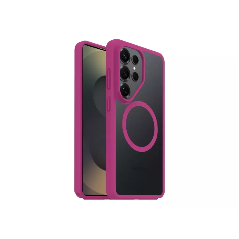 OtterBox React Series Funda para Samsung Galaxy S26 Ultra – Transparente/Rosa con MagSafe 77-99946