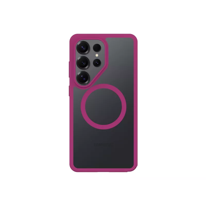 OtterBox React Series Funda para Samsung Galaxy S26 Ultra – Transparente/Rosa con MagSafe 77-99946