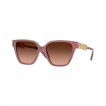 Versace Gafas de sol de mujer VE4471B estilo gato, montura habana, vidrio degradado marrón, 56mm VE4471B54755M