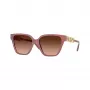 Versace Gafas de sol de mujer VE4471B estilo gato, montura habana, vidrio degradado marrón, 56mm VE4471B54755M