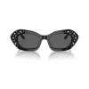 Giorgio Armani Gafas de sol rectangulares negras para mujer AR8213BU5001B