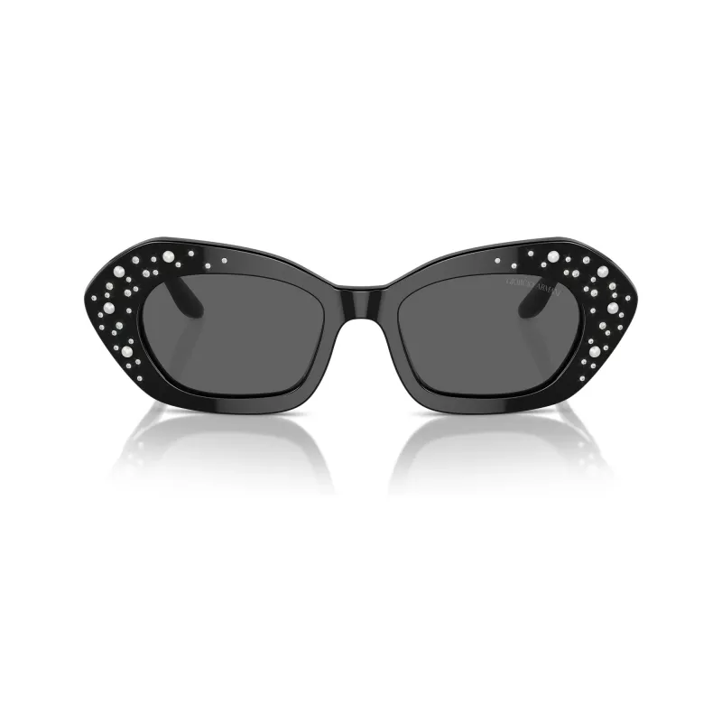 Giorgio Armani Gafas de sol rectangulares negras para mujer AR8213BU5001B