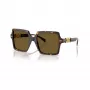 Versace VE4441-108-73 Gafas de sol de mujer - Montura Havana, lentes marrones, 55mm