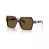 Versace VE4441-108-73 Gafas de sol de mujer - Montura Havana, lentes marrones, 55mm