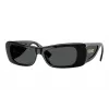 Versace Gafas de sol cuadradas de mujer VE4481-GB1-87, montura negra, lentes grises, 54mm